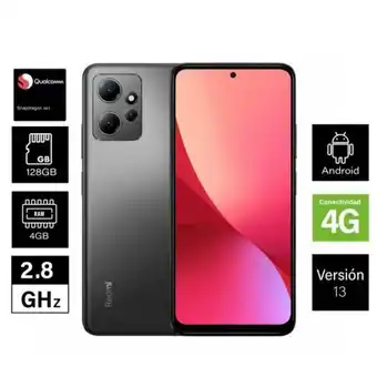 Falabella Celular xiaomi redmi note 12 ram 4gb/128gb gris oferta