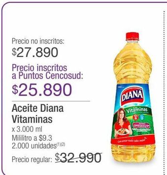 Jumbo Aceite diana vitaminas x 3.000 ml oferta