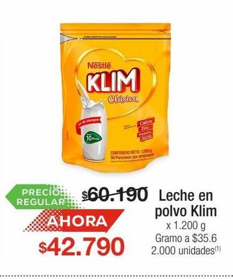 Jumbo Leche en polvo klim x 1.200 g oferta