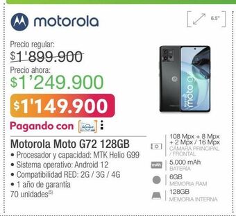 Jumbo Motorola moto g72 128gb oferta