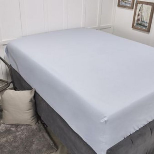 Brissa Sábana ajustable microfibra unicolor azul natural oferta