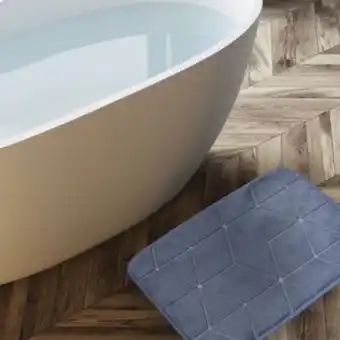 Brissa Set x2 tapetes baño espuma cubos indigo oferta