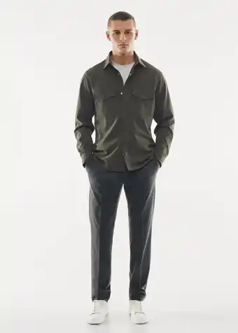 Mango Sobrecamisa técnica 100% algodón transpirable oferta