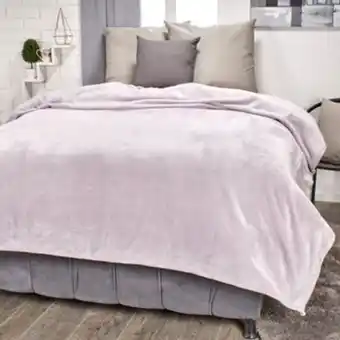 Brissa Cobija flannel unicolor malva gris oferta