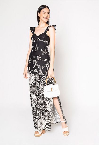 ELA Vestido largo con tiras con boleros oferta