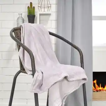Brissa Manta flannel unicolor malva gris oferta