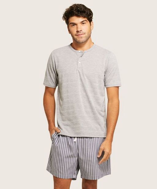 Pat Primo Bermuda preteñida rayas con bolsillos laterales diagonales oferta