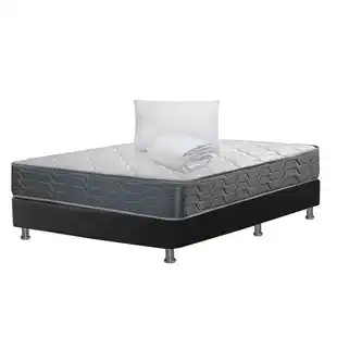 Alkomprar Combo FANTASIA: Colchón Sencillo Class 100 x 190 cm + Base Cama + Protector de colchón + Almohada oferta