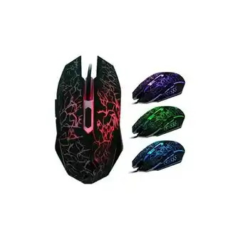 Falabella Mouse gamer k10 alambrico usb pc botones colores oferta