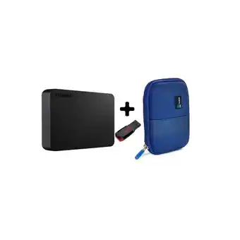 Falabella Disco toshiba 4 tb + estuche azul + usb 16 gb oferta