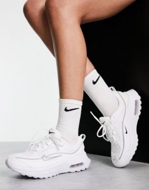ASOS Nike air max bliss trainers in white and silver oferta