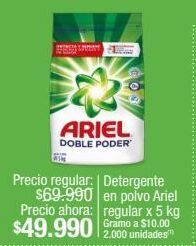 Jumbo Detergente en polvo ariel regular x 5 kg oferta