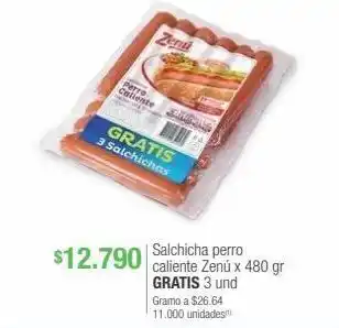 Jumbo Salchicha perro caliente zenú x 480 gr oferta