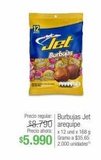 Jumbo Burbujas jet arequipe x 12 und x 168 g oferta