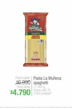 Jumbo Pasta la muñeca spaghetti x 1.000 g oferta