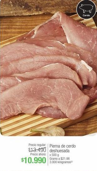Jumbo Pierna de cerdo deshuesada x 500 g oferta