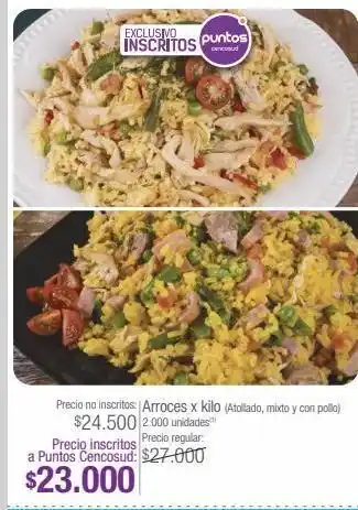 Jumbo Arroces x kilo (atollado, mixto y con pollo) oferta