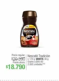 Jumbo Nescafé tradición x 170 g oferta