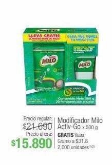 Jumbo Modificador milo activ-go 500g oferta