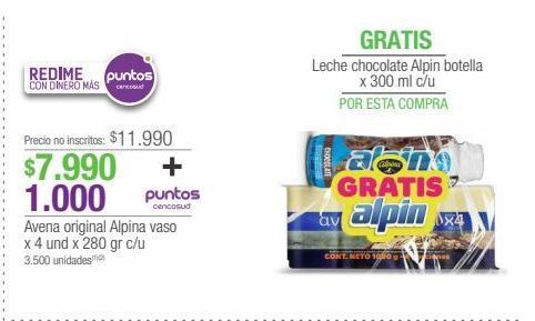 Jumbo Avena original alpina vaso x 4 und x 280 gr c/u oferta