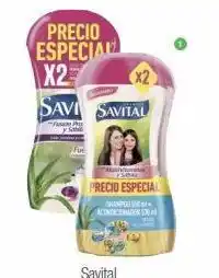 Jumbo Shampoo x 550 ml + acondicionador x 530 ml savital multivitaminas o fusión proteínas oferta