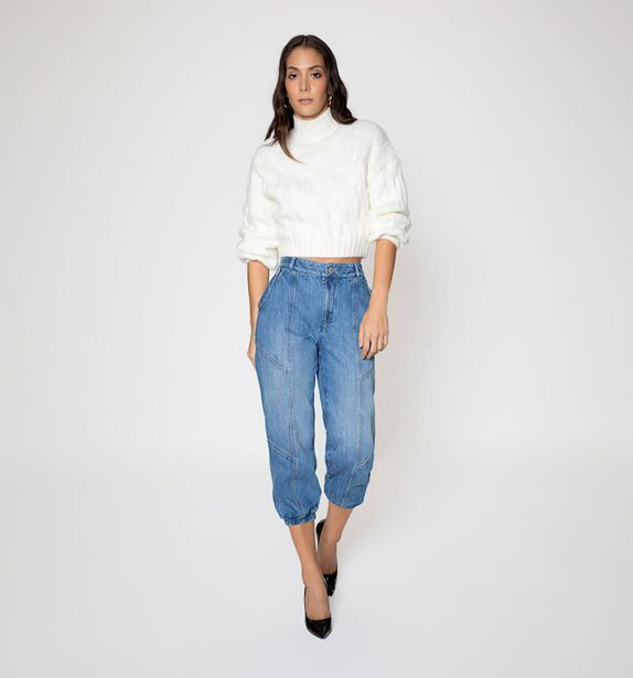 Studio F Jean slouchy tiro alto con bolsillos tip oferta