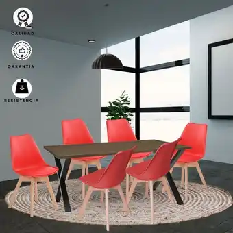 Olímpica Comedor indika beyota 15mm + silla milano rojo ekonomodo oferta