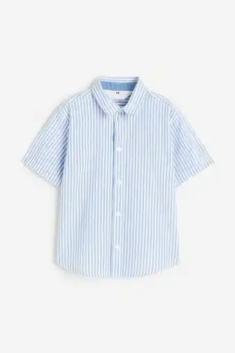 H&M Camisa de algodón de mangas cortas oferta