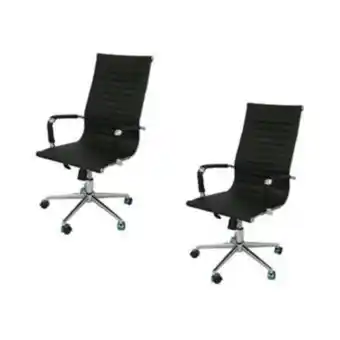 Linio Set x2 sillas gerenciales 3301 alta 114x61x47 negras oferta
