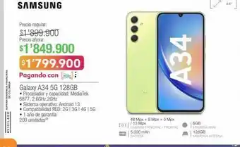 Jumbo Galaxy a34 5g 128gb oferta