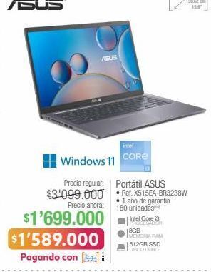Jumbo Computador portátil asus oferta