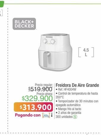 Jumbo Freidora de aire black & decker oferta