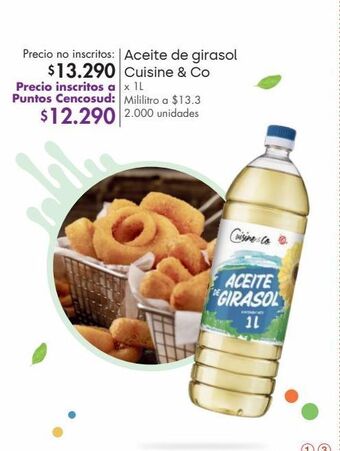 Metro Aceite de girasol cuisine & co x 1l oferta