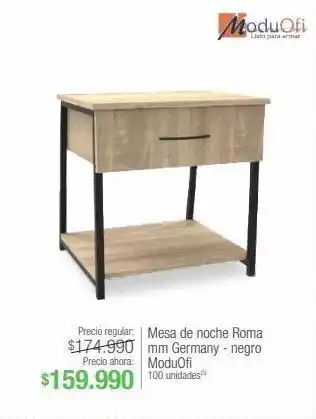 Jumbo Mesa de noche roma mm germany - negro moduof oferta