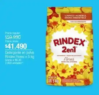 Jumbo Detergente en polvo rindex flores x 5 kg oferta
