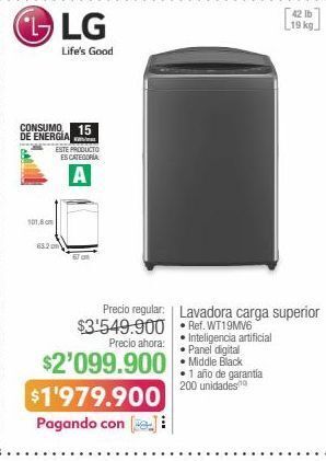 Jumbo Lavadora carga superior oferta