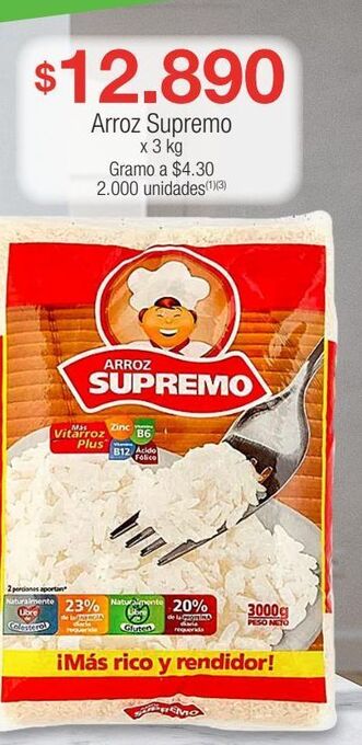 Jumbo Arroz supremo x 3 kg oferta