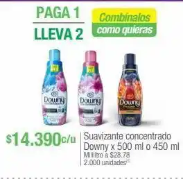 Jumbo Suavizante concentrado downy x 500 ml o 450 ml oferta