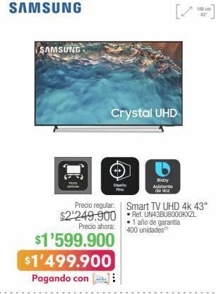 Jumbo Smart tv uhd 4k 43 oferta