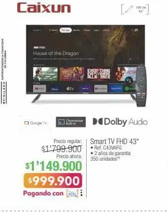 Jumbo Smart tv fhd 43 oferta