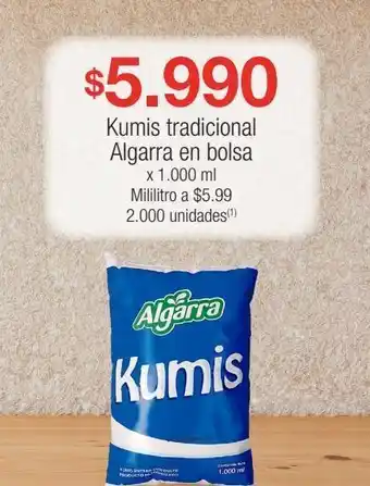 Jumbo Kumis tradicional algarra en bolsa x 1.000 ml oferta