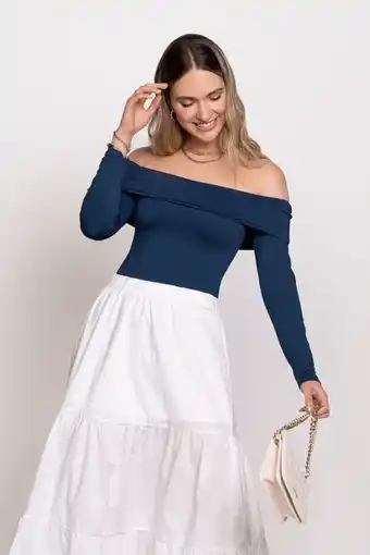 Pacífika Body manga larga azul oferta