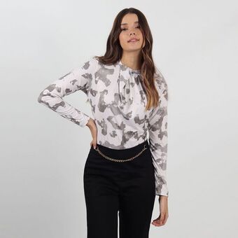 Fuera de Serie Camiseta cuello redondo manga larga oferta