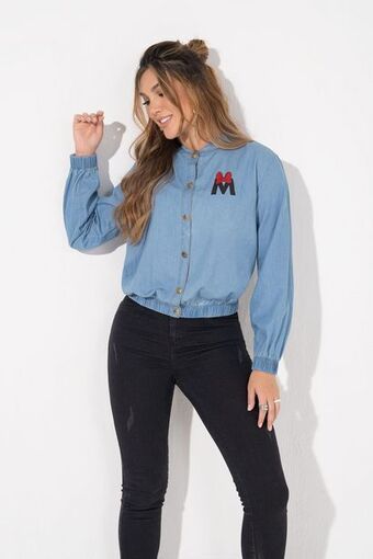 Pacífika Chaqueta manga larga azul oferta