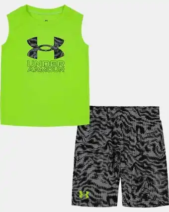 Under Armour Little boys' ua dot warp muscle t-shirt set oferta