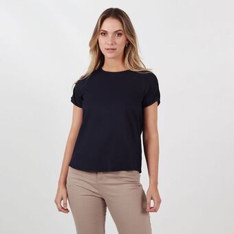 Fuera de Serie Blusa cuello redondo manga corta oferta