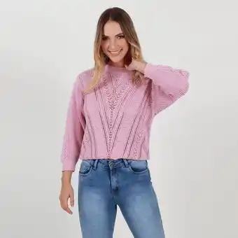 Fuera de Serie Sweater cuello redondo manga 3cuartos oferta