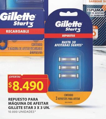 Ara REPUESTO PARA MÁQUINA DE AFEITAR GILLETE STAR 3 X 3 UN. oferta