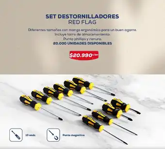 Tiendas D1 SET DESTORNILLADORES RED FLAG oferta
