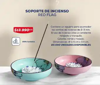 Tiendas D1 SOPORTE DE INCIENSO RED FLAG oferta